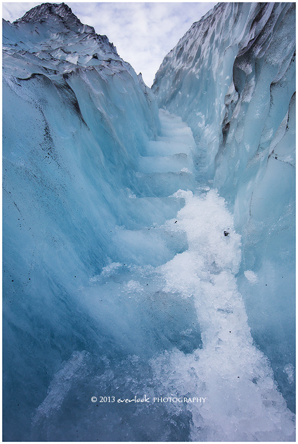Stairways of ice on Fox Glacier
